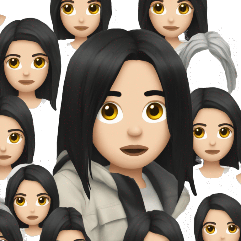 Billie eilish with black hair emoji