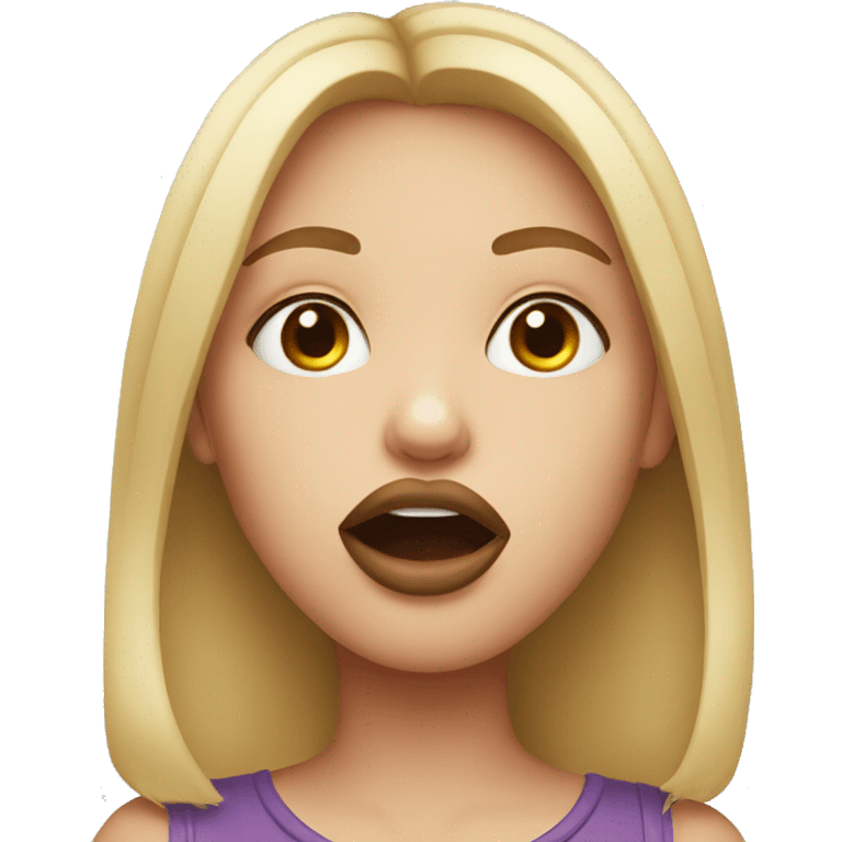 Girl with big lips  emoji