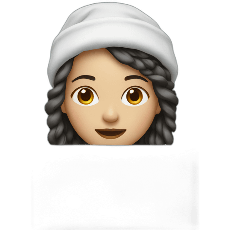 girl in monitor christmas emoji