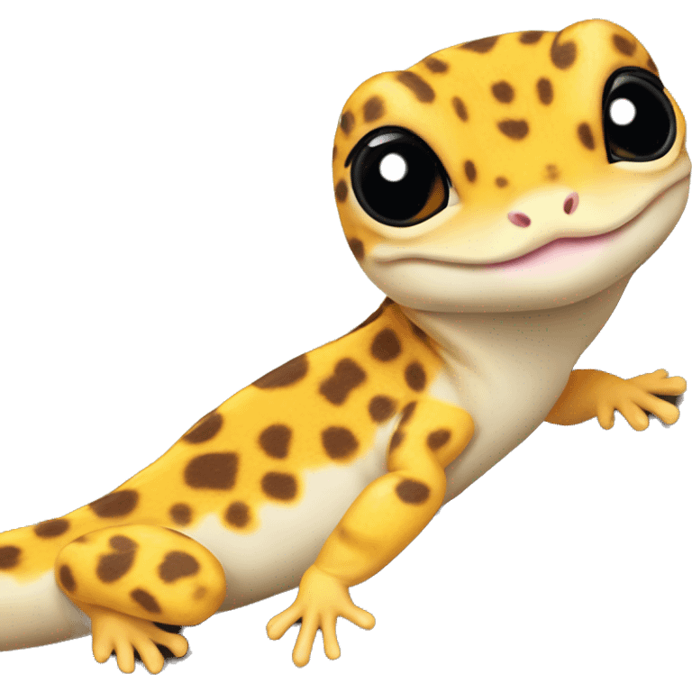 leopard gecko yellow and orange emoji