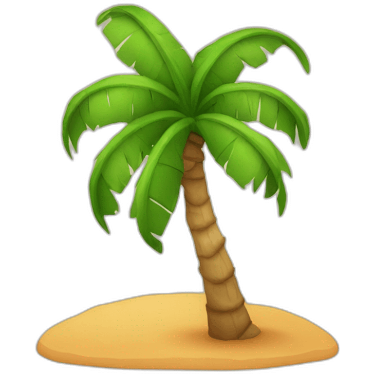 A Palm tree in a desert islabd emoji