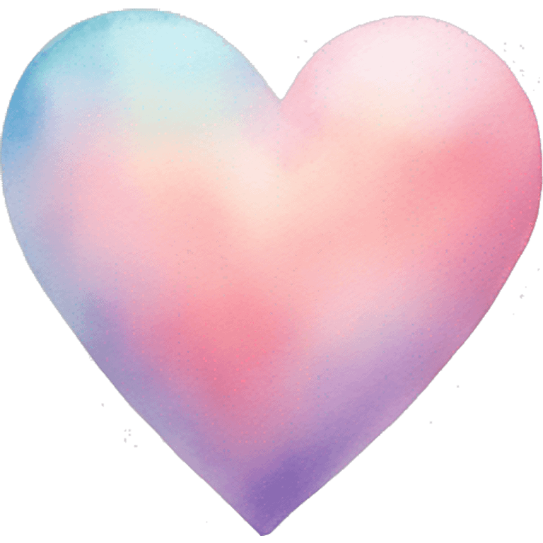 Watercolour pastel heart emoji