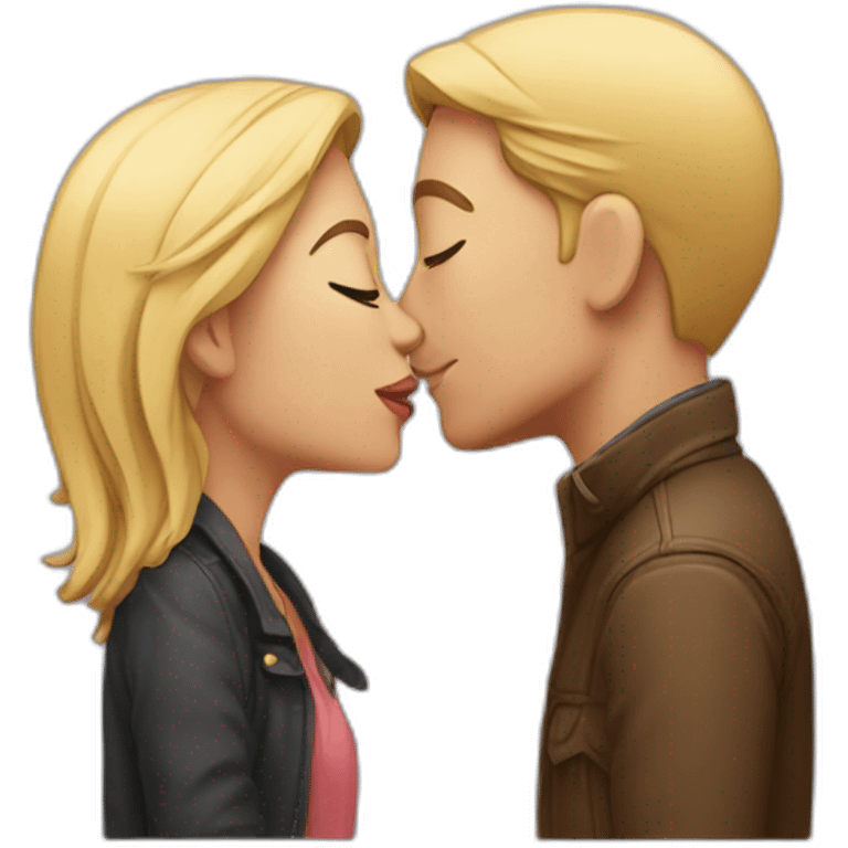 Kissing couple emoji