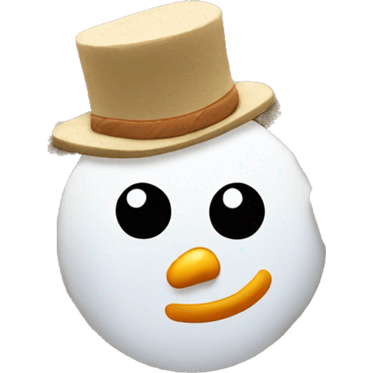 Snowman made of sand emoji