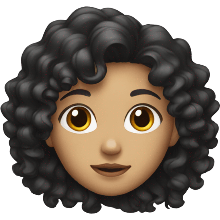 girl with curly black long hair emoji