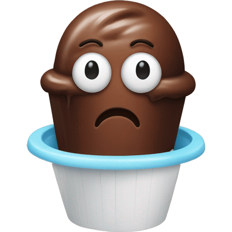 chocolate ice cream  emoji