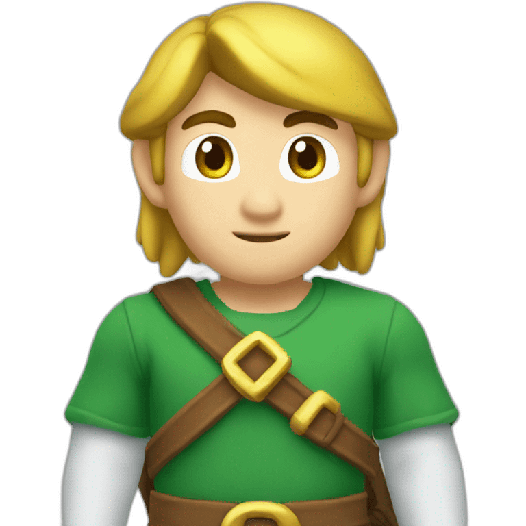 Link with mario emoji