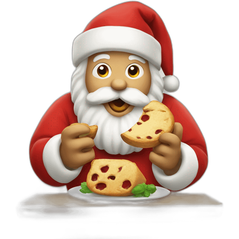 santa claus eating emoji