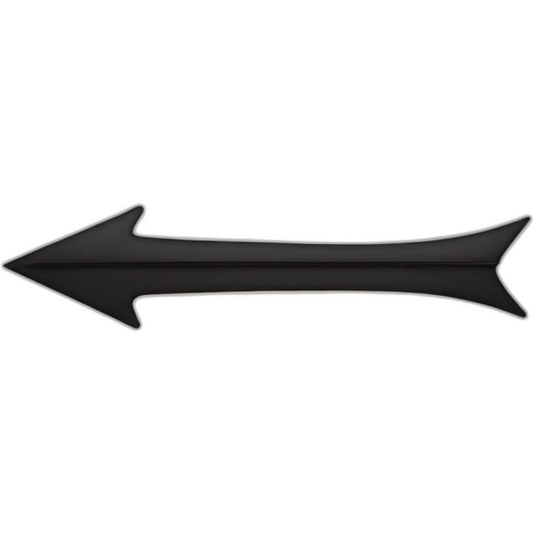 calligraphic black arrow that points down emoji