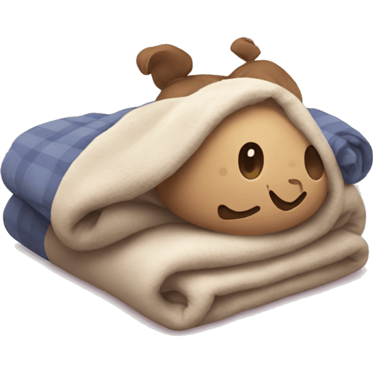 Cute cozy blanket emoji