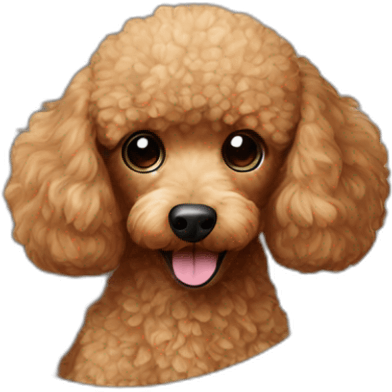 Light brown toy poodle in toilet emoji