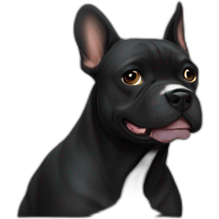 black french buldog emoji