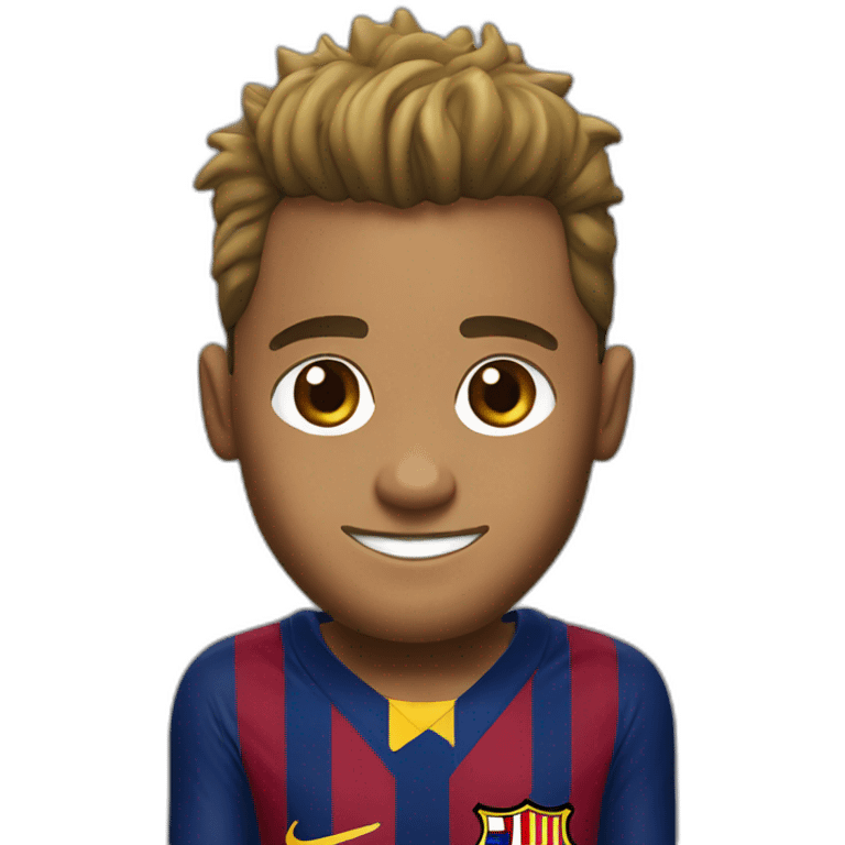 neymar with barcelona shirt emoji