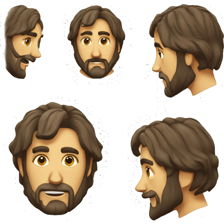 cara de emoji de pregunta con barba de don quijote emoji