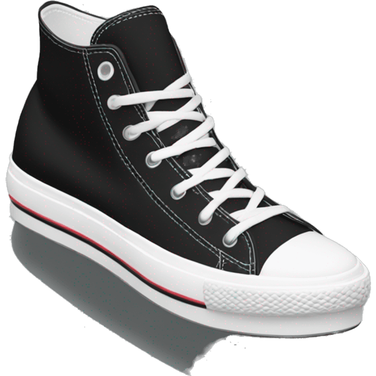 Black platform converse platform shoes emoji