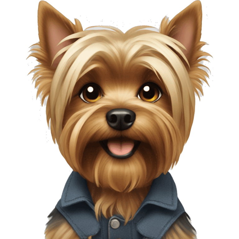 Yorkshire terrier with me emoji