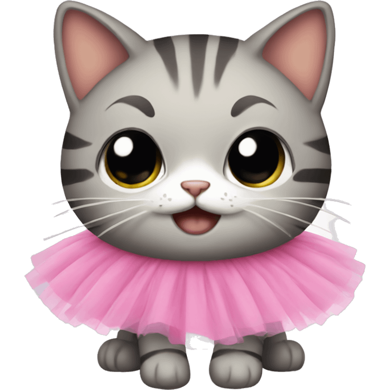 Cat in a tutu emoji