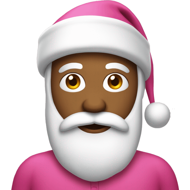 pink christmass santa emoji