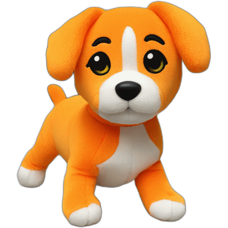 Orange baby dog toy without legs emoji