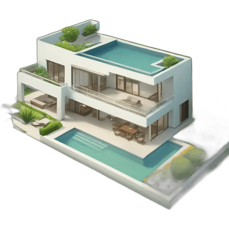 modern Villa with garden emoji