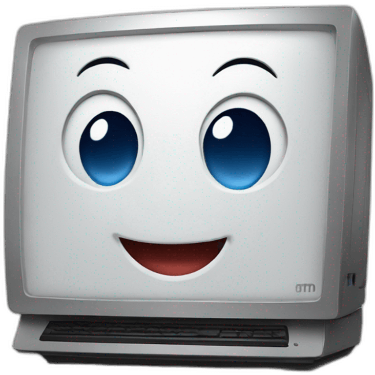 Elated computer emoji