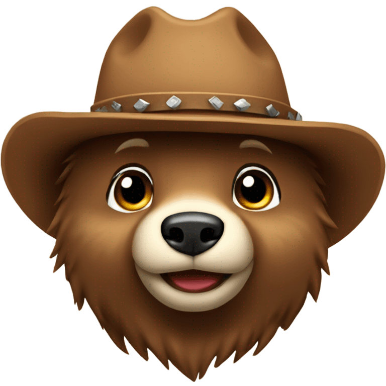 Bear cub in a cowboy hat emoji