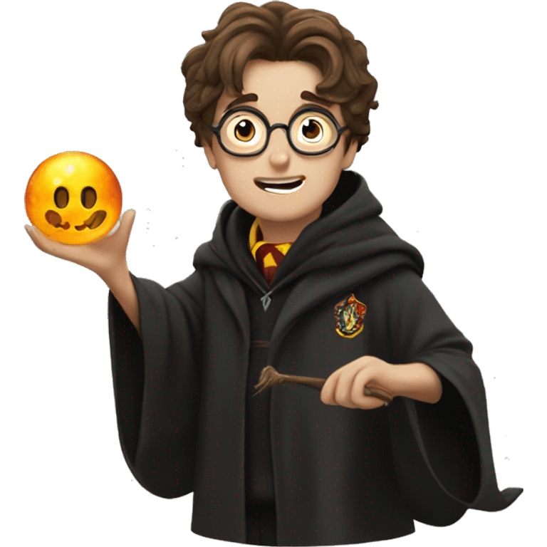 Harry Potter casting a spell emoji