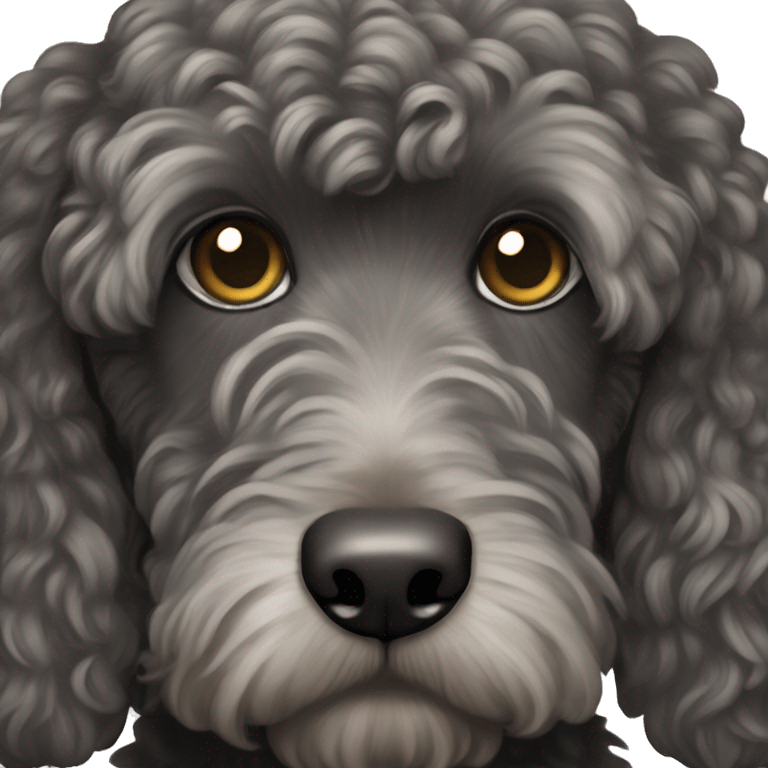 Black cockapoo emoji