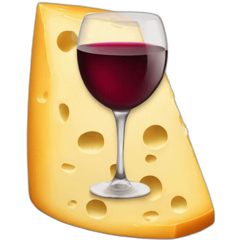 cheese and red wine emoji