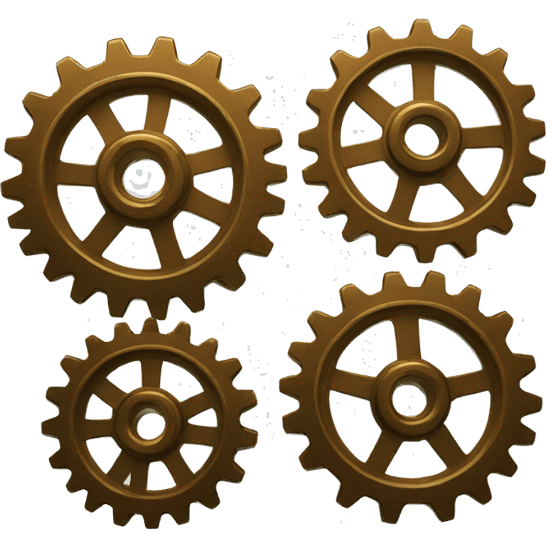 different sizes of cog wheels emoji