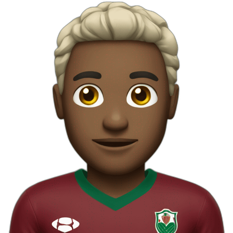 soccer player with fluminense color emoji