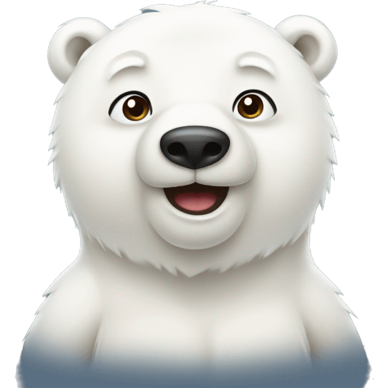 Cute polar bear emoji