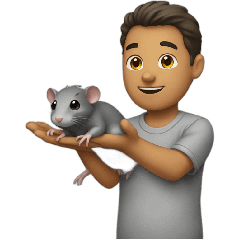 Holding Rat emoji