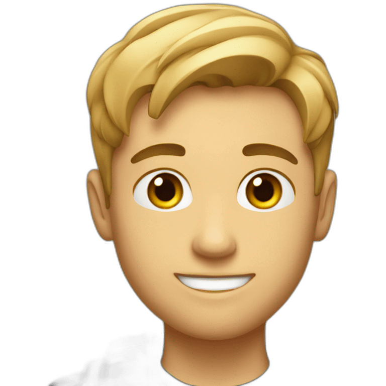 young handsome video editor emoji