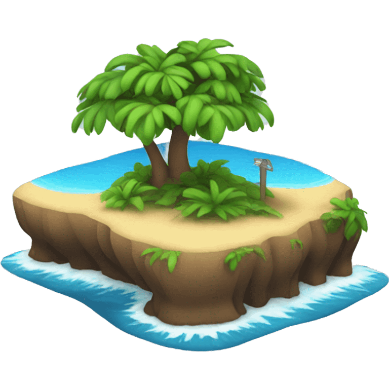 Small island with stage on it emoji