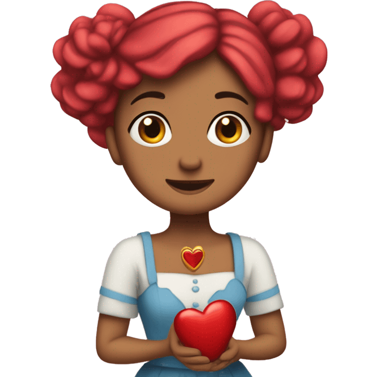 corazón carmelita con curita emoji