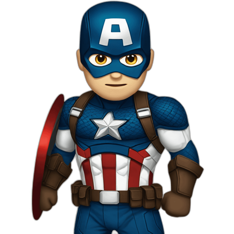 JC captain america cheveux brun emoji