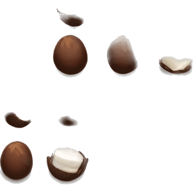 chocolate with coconut and almond emoji