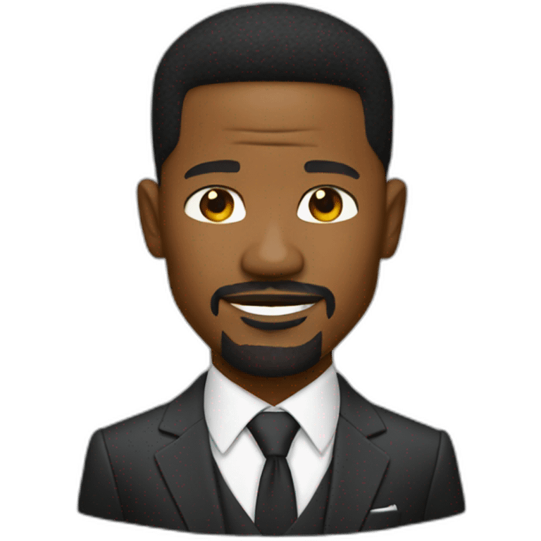 actor Jamie Foxx wearing suit emoji