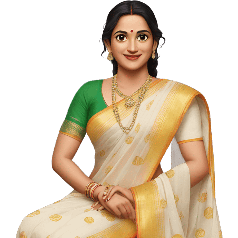 Dhoni in saree emoji