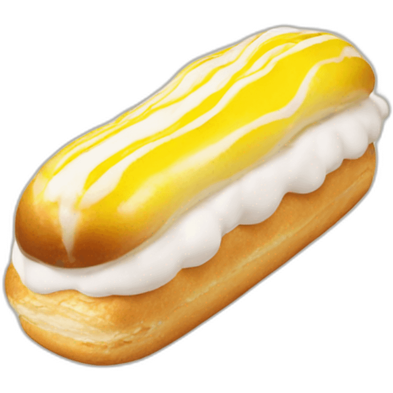 A lemon meringue eclair emoji