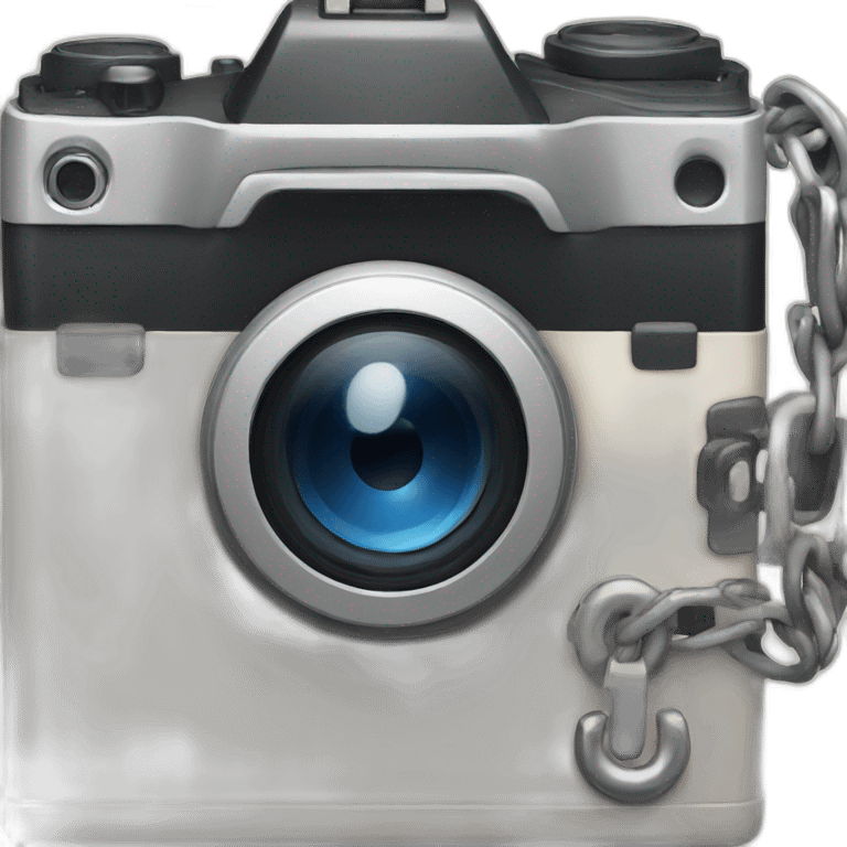 camera with a lock on it emoji