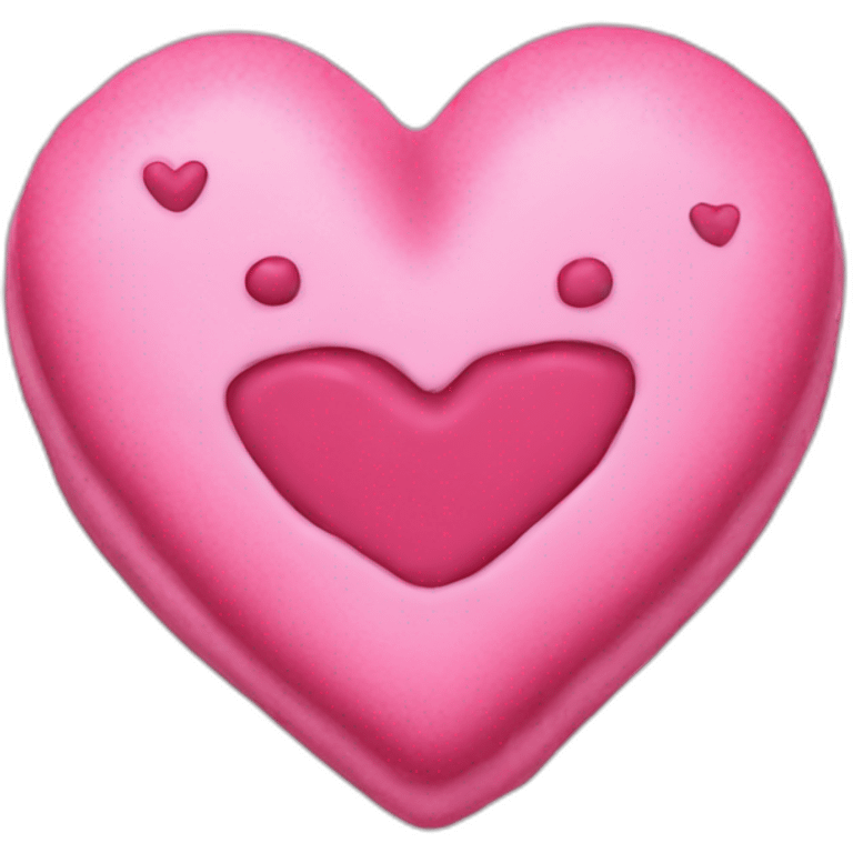 heartshaped pink cookie emoji