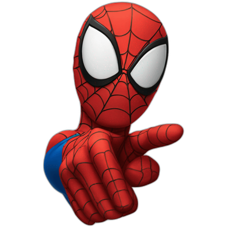 spiderman pointing fingers emoji