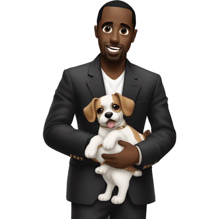 P diddy holding a dog emoji