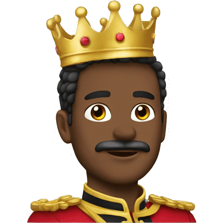 Principe con corona negra emoji