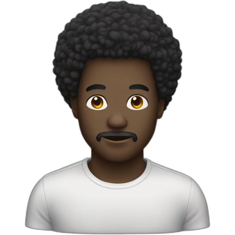 Coupe noir afro emoji