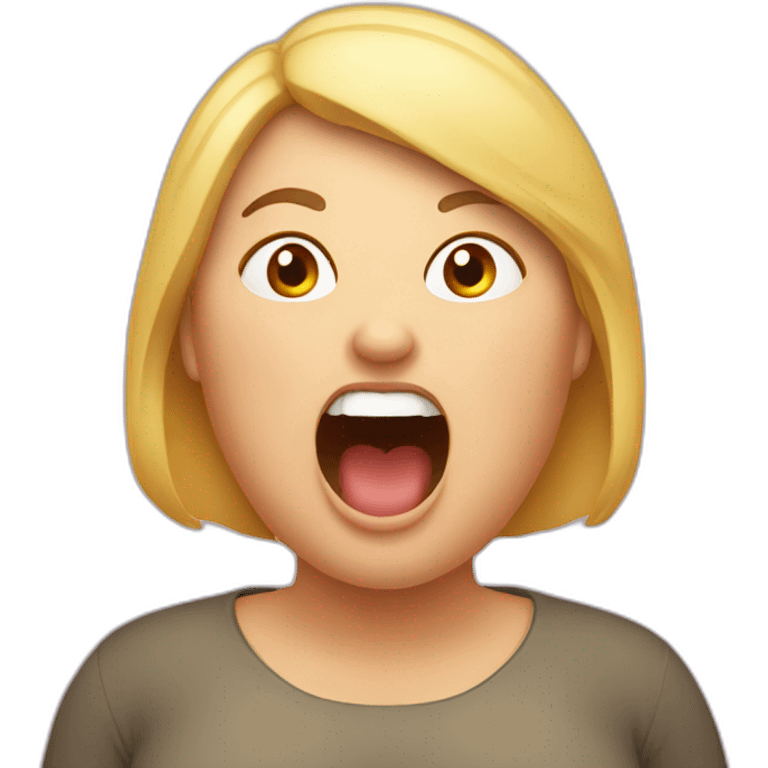 Chubby-Woman-with-mouth-open emoji