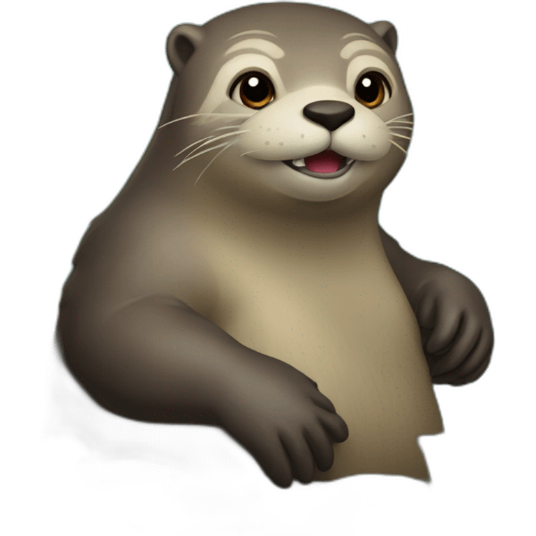 loutre sur un ogre emoji