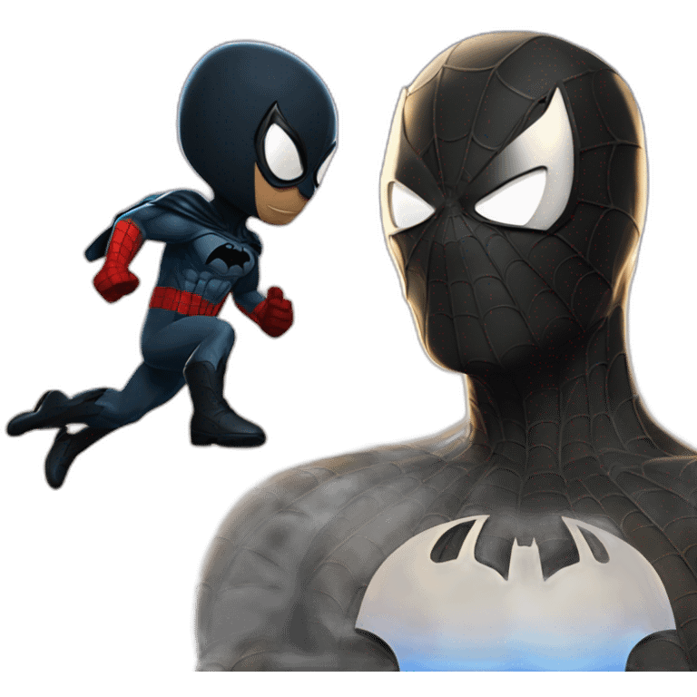 spiderman with batman suot emoji